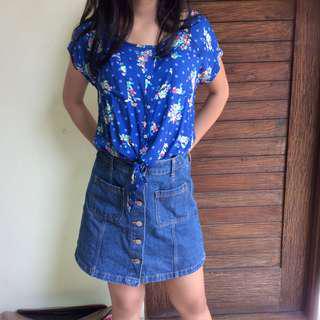 colorbox summer blouse (electric blue)