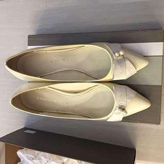 Charles & Keith White Elegant Shoes