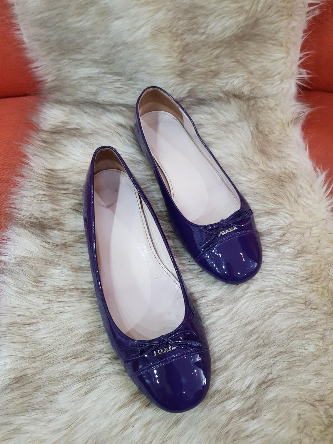 Prada ballet 2025 flats with bow