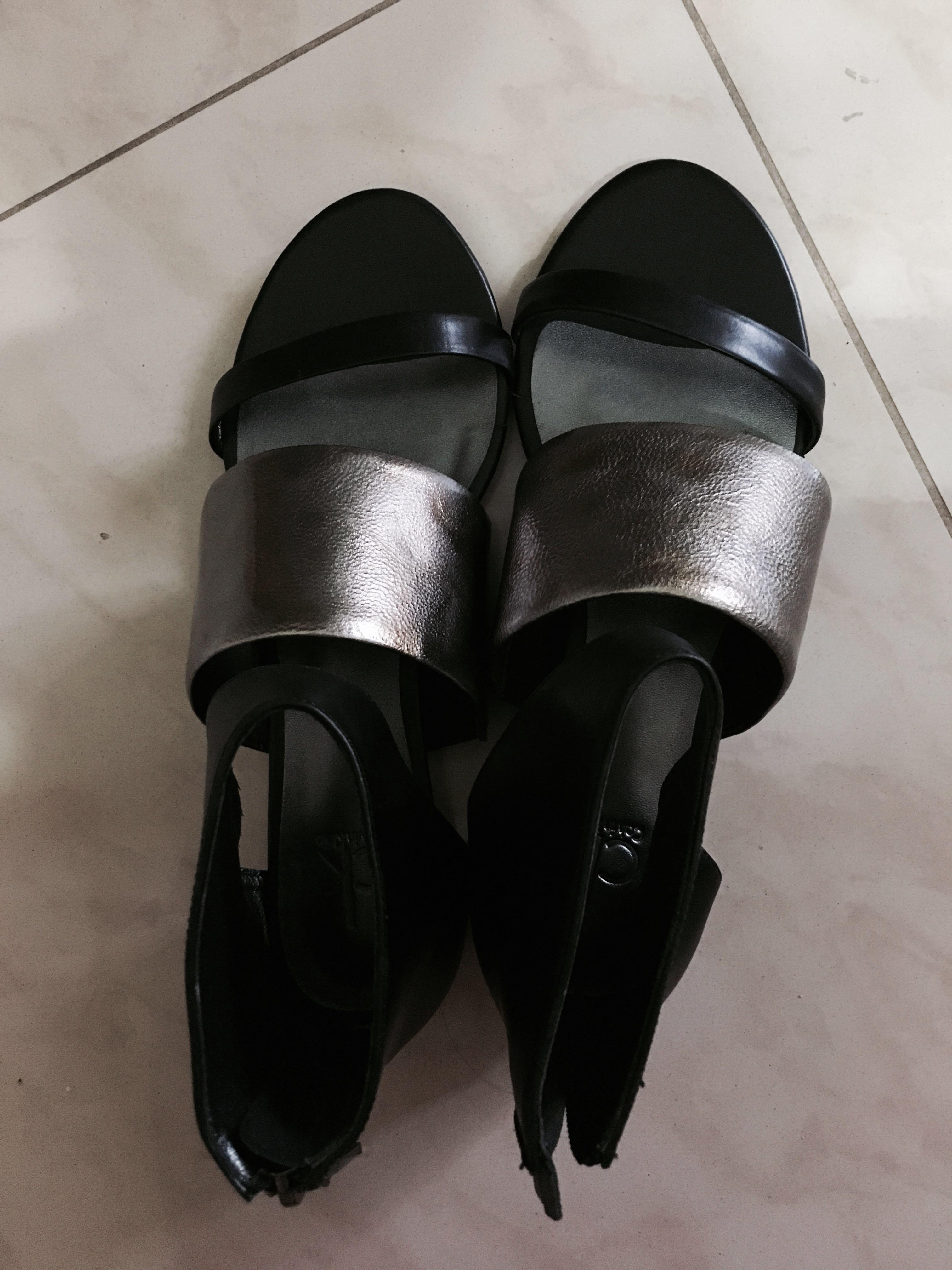 calvin klein leather sandals