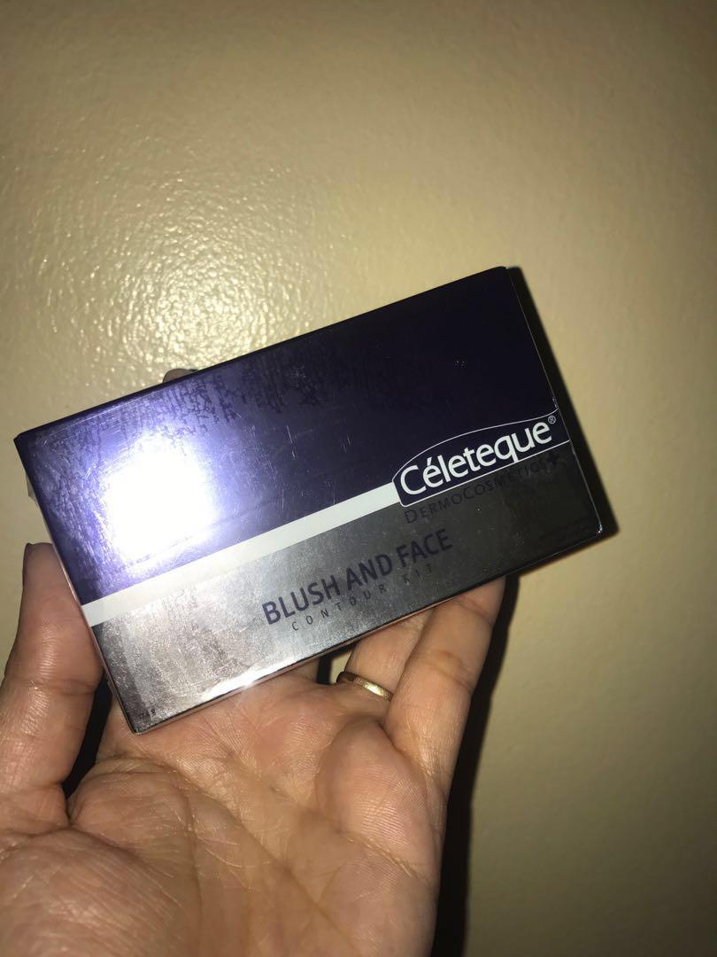 Celeteque blush and face contour kit in peach (Category: Face Care) located in Quezon City. Submitted by lovingsh0pping (Listing ID 177683972, Image 1). Description: Never been used Sealed Shade: peach Exp: 11/2018 #sweldosale99 .