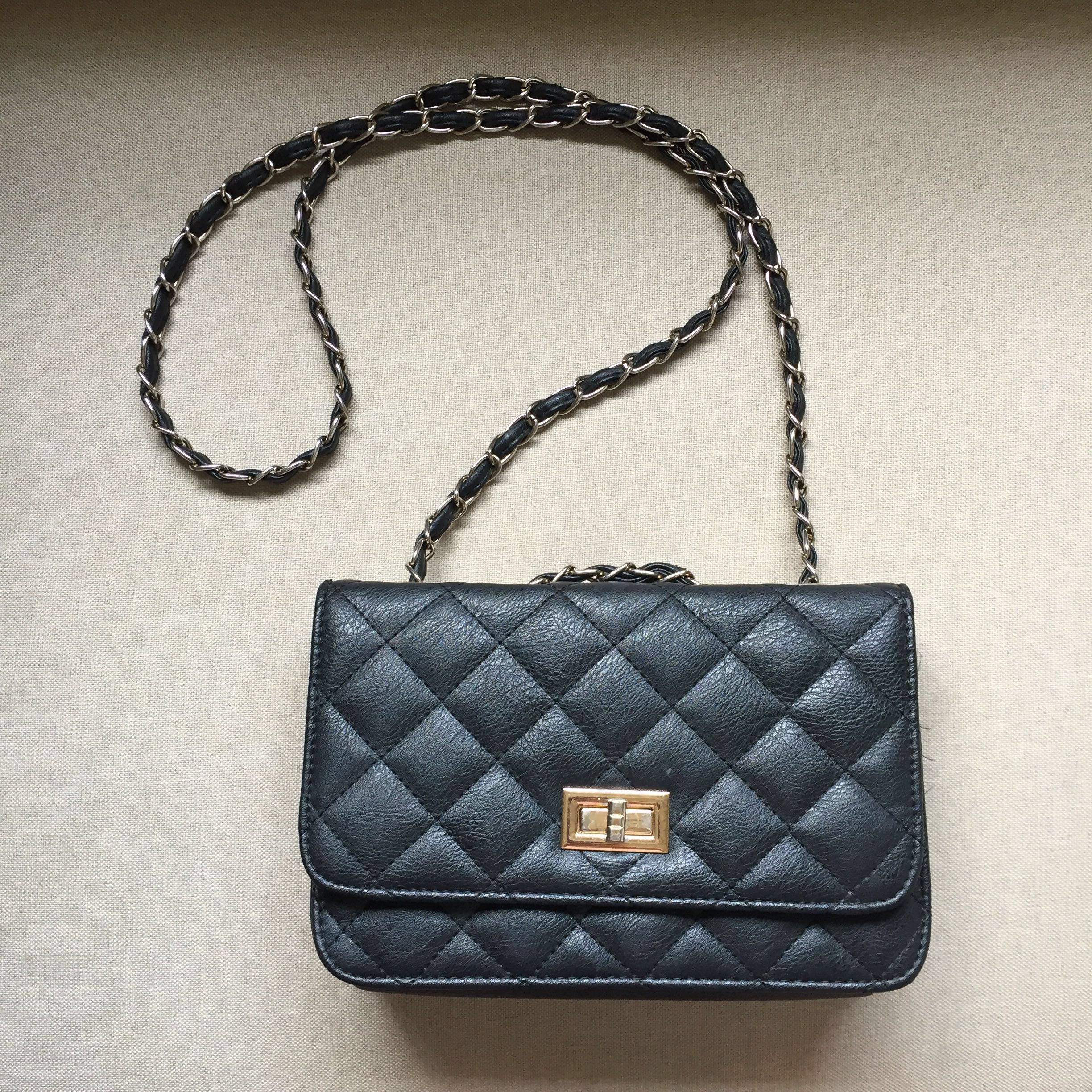 Chanel inspired Quilted Sling Shoulder Bag