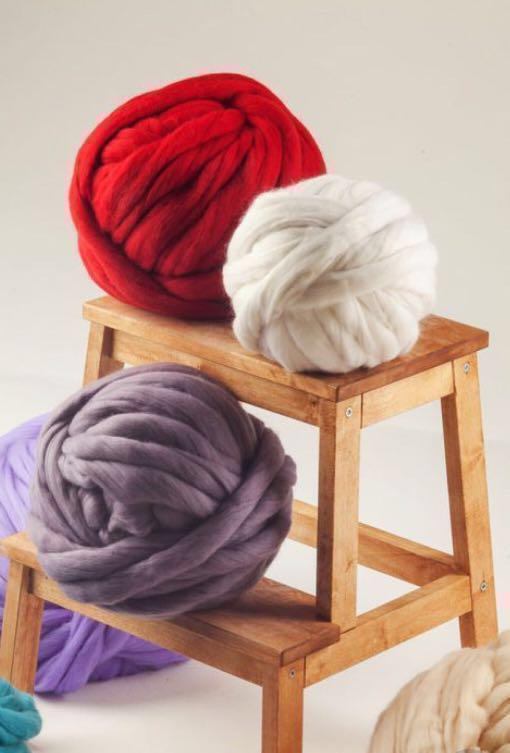 Chunky Merino Wool Yarn Giant Yarn 6 8cm Diameter For Arm Knit Design Craft Craft Supplies Tools On Carousell