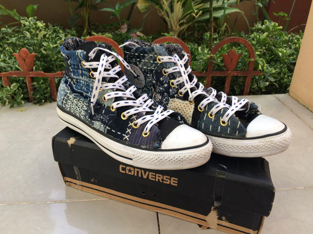 Converse CT Canvas Hi Black Sashiko Art Custom