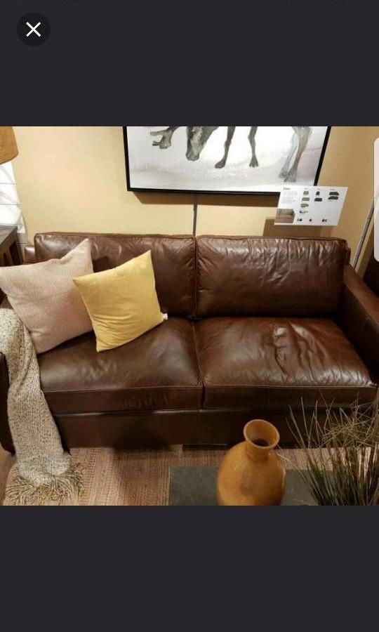 Crate And Barrel Leather Sofa Furniture Sofas On Carousell