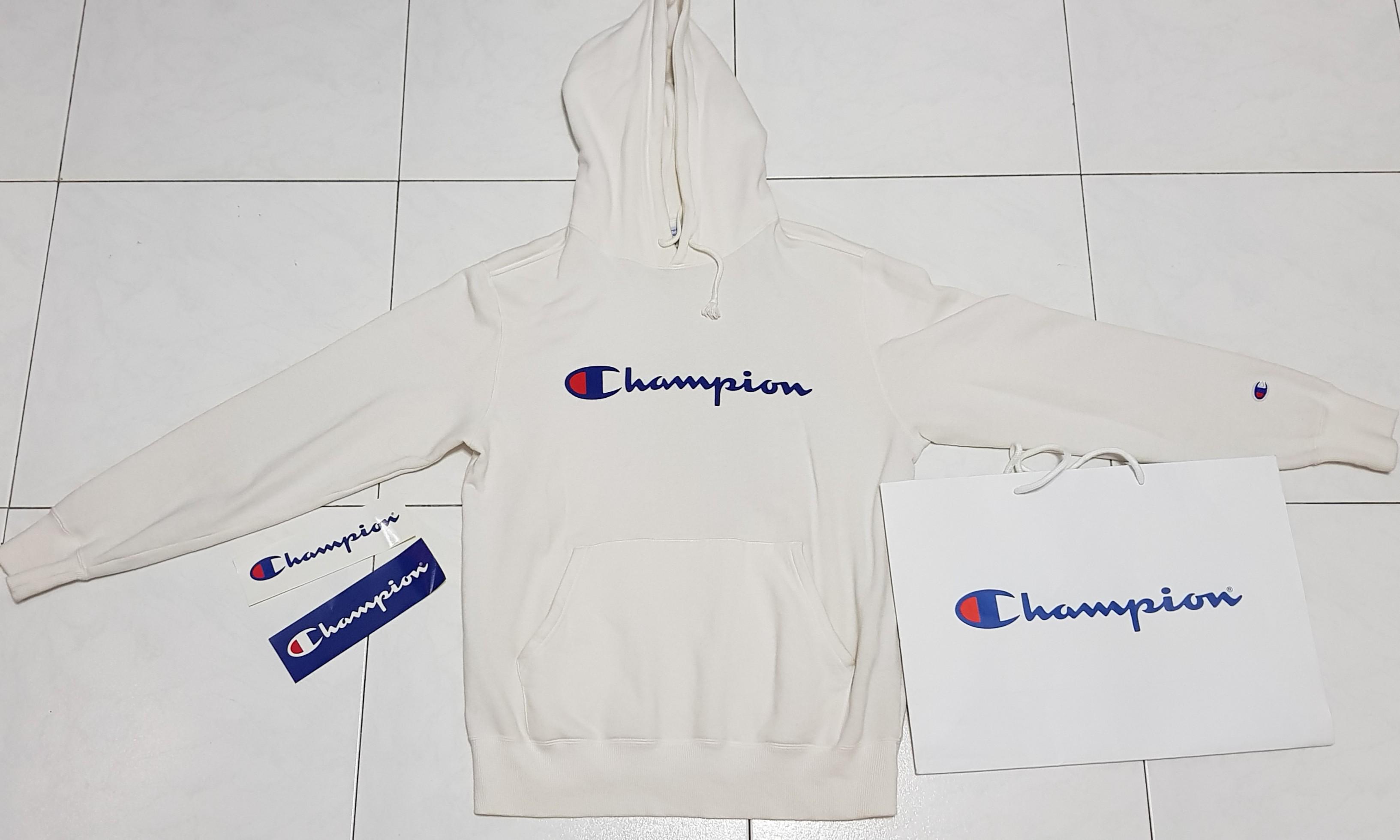 champion cream hoodie