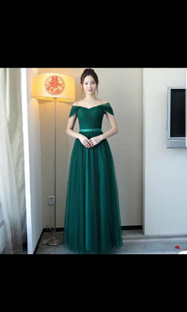 Green gown for party Clearance