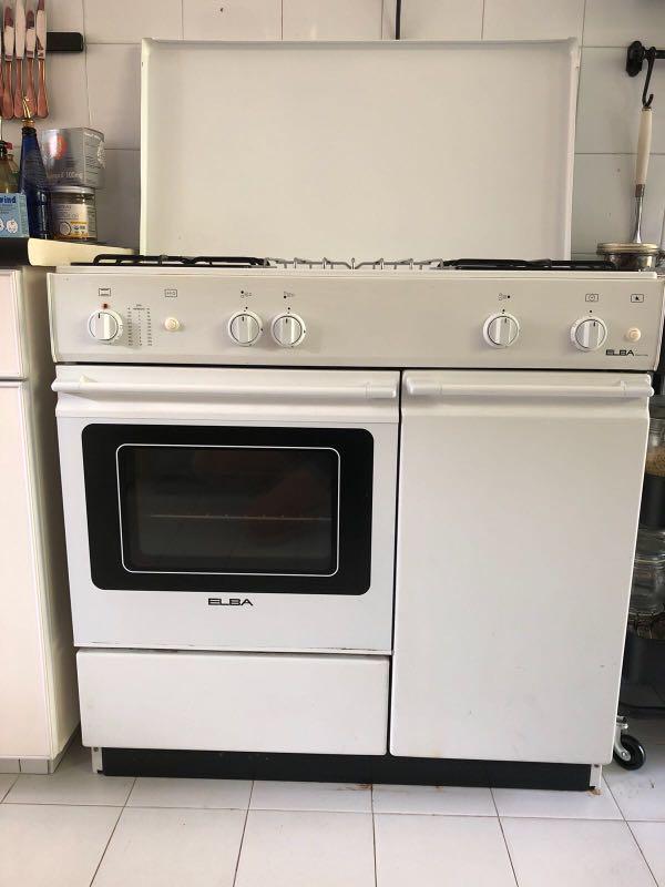 Elba EEC 866 WH freestanding gas cooker with electric oven, TV & Home