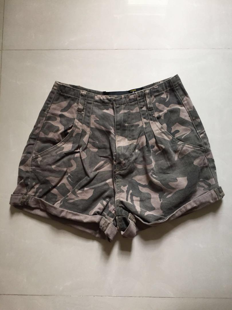factorie camo shorts Women s Fashion Bottoms Shorts on Carousell
