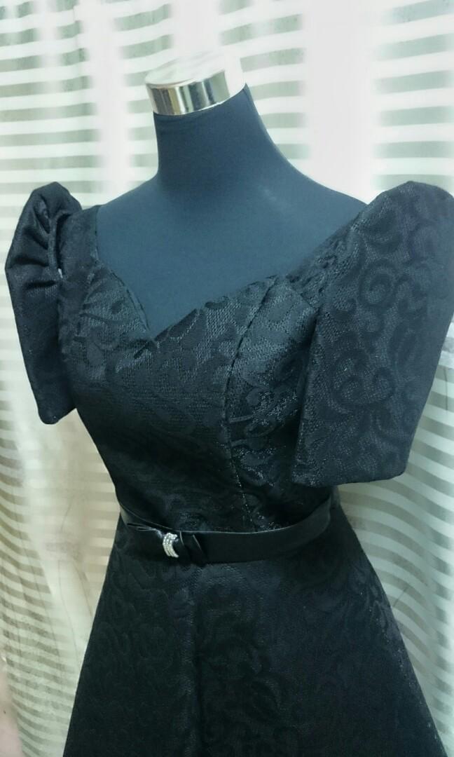 black modern filipiniana