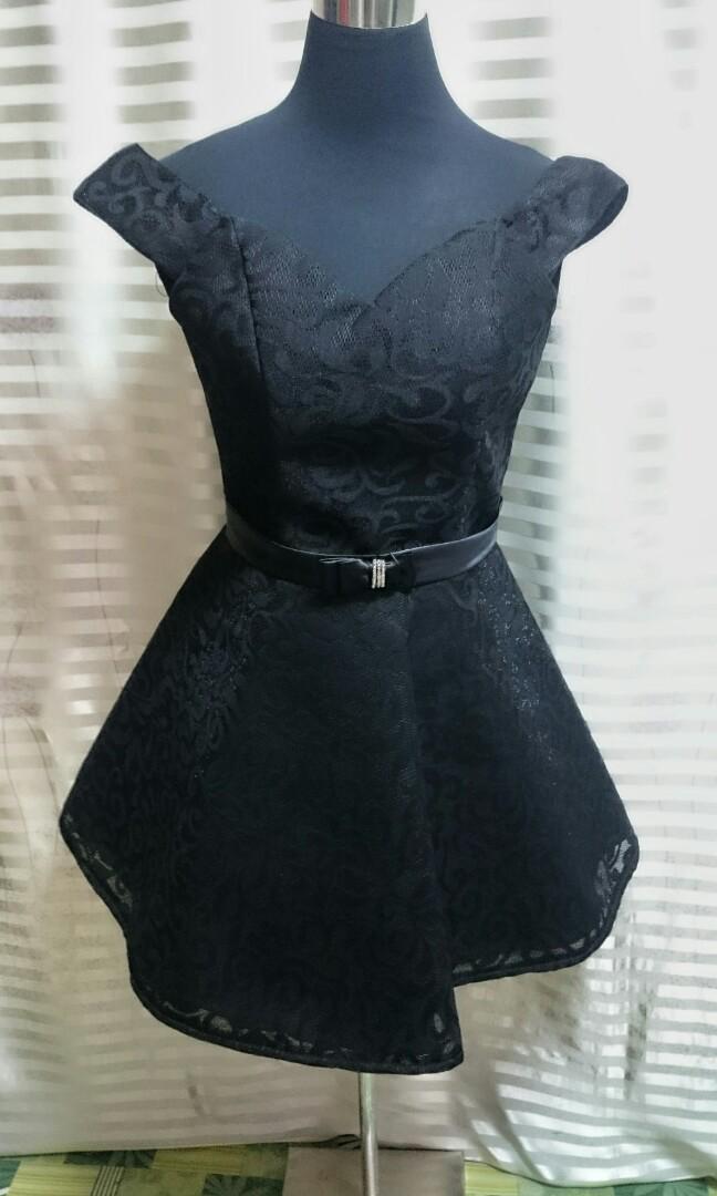 black modern filipiniana