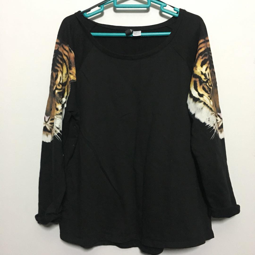 plus size tiger shirt