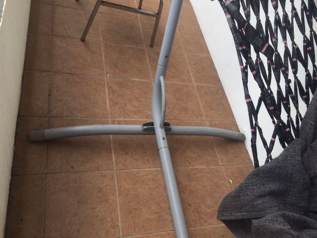 Ikea Hammock stand + Hammock (nylon), Furniture & Home Living, Furniture, Tables & Sets on Carousell