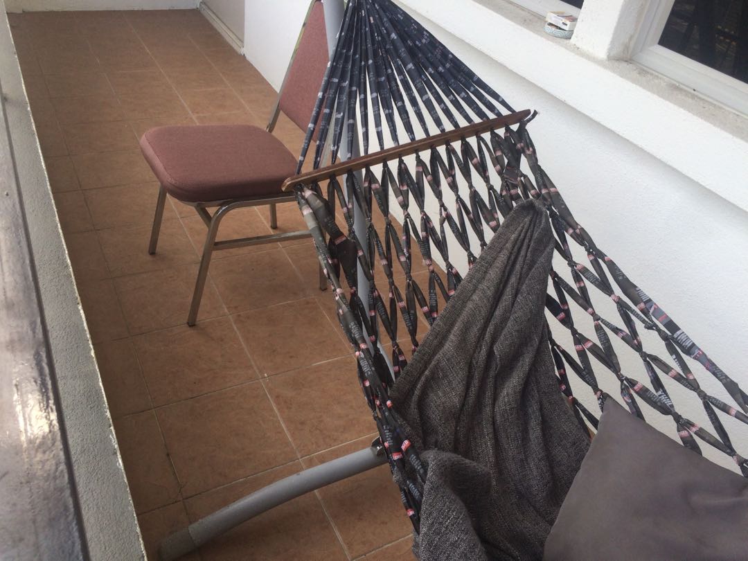 Ikea Hammock stand + Hammock (nylon), Furniture & Home Living