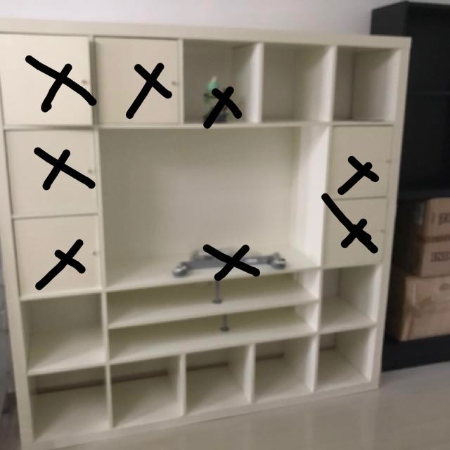 Kallax shelf TV console display, Furniture & Home Living, Furniture, TV Consoles on Carousell