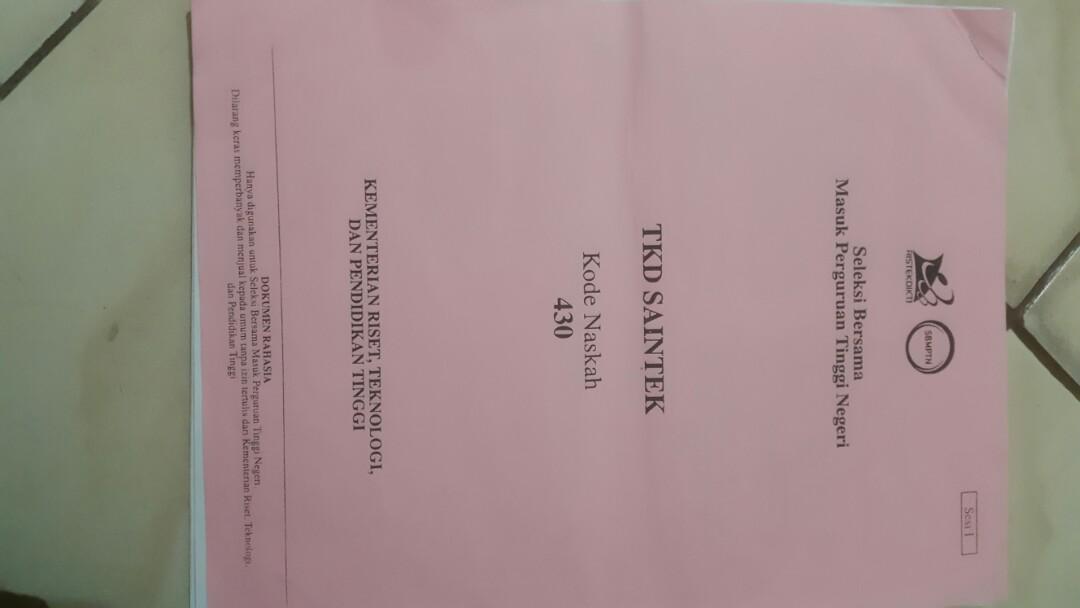 Kumpulan Soal Ujian Mandiri Saintek Buku Amp Alat Tulis Buku