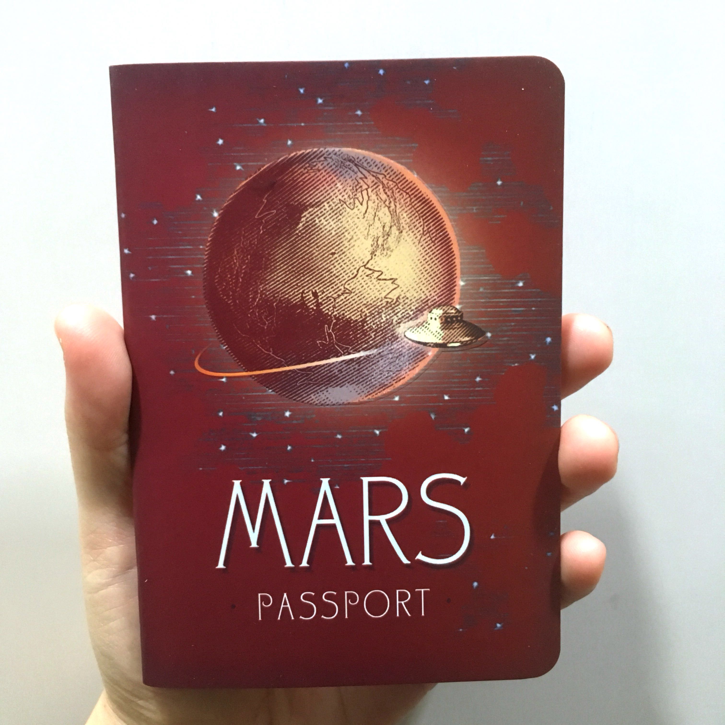 Mars the Angry Red Planet Passport and Pocket NoteBook NEW SEALED 