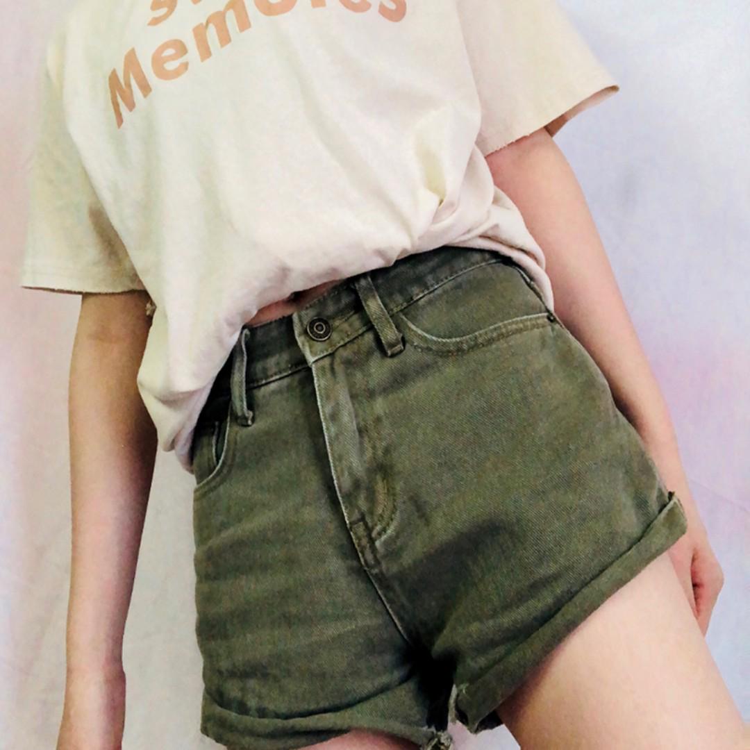 olive jean shorts