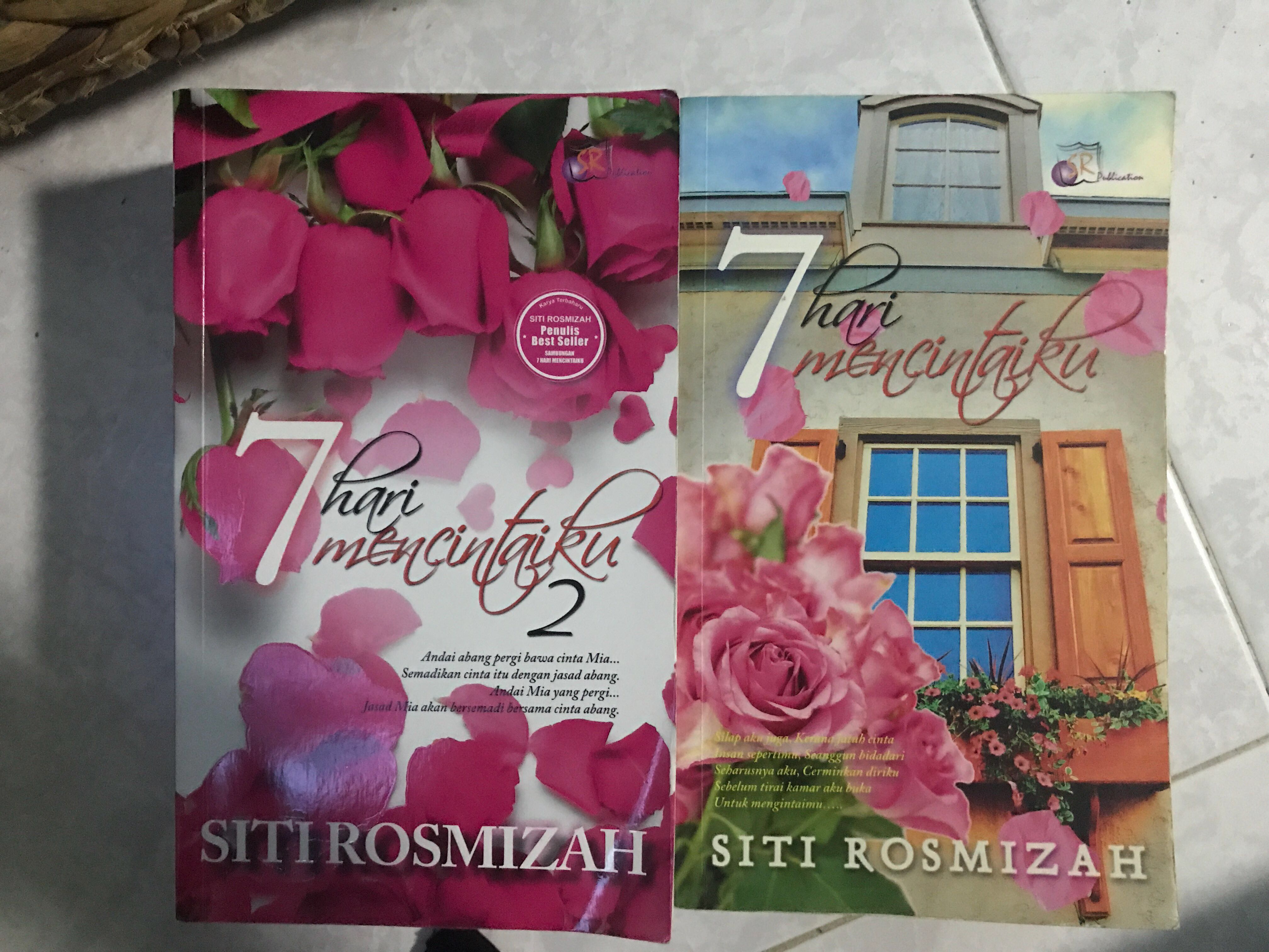 Novel Melayu 7 Hari Mencintaiku 1 2 Books Stationery Fiction On Carousell
