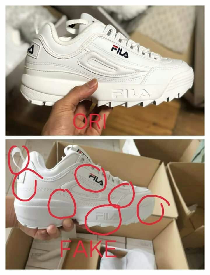 original vs fake fila shoes