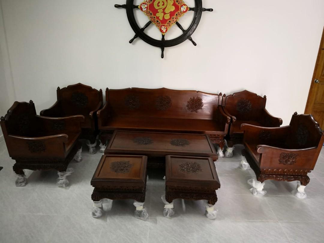 Selling Original Thai Teak Wood Furniture set, Furniture & Home Living, Furniture, Tables & Sets