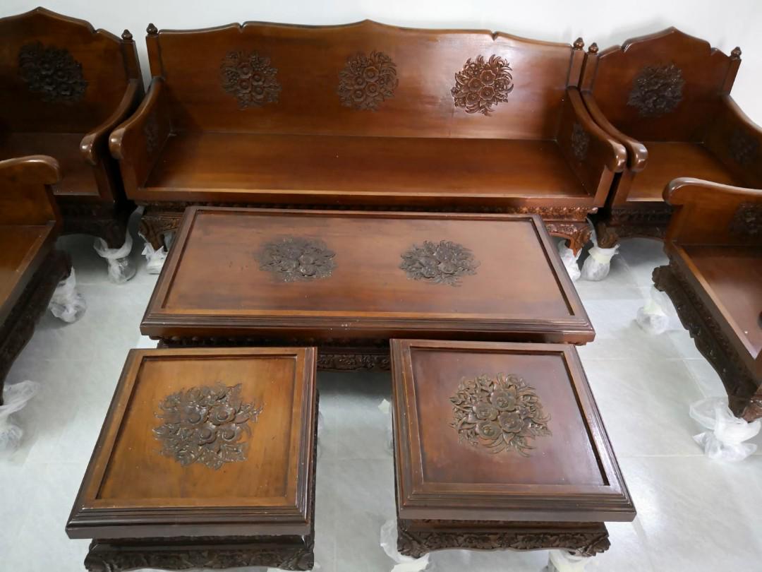 Selling Original Thai Teak Wood Furniture set, Furniture & Home Living, Furniture, Tables & Sets