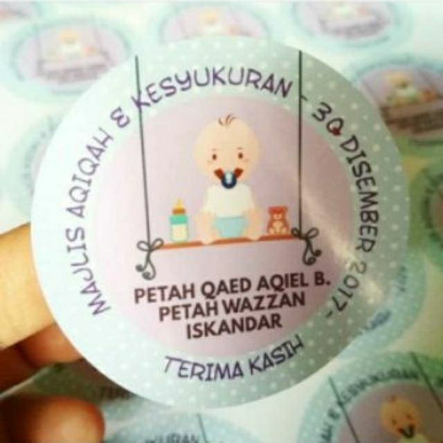Label Akikah Nangguk Sticker