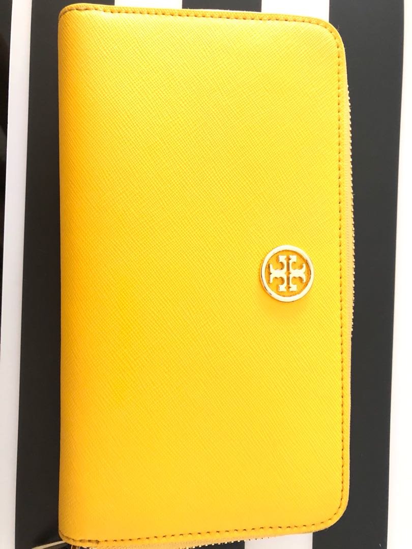 yellow tory burch purse
