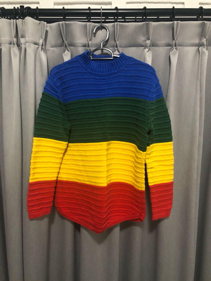 unif inspired striped rainbow sweater