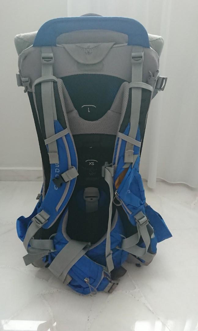 *used* Osprey POCO Plus baby hiking carrier (blue), Babies & Kids
