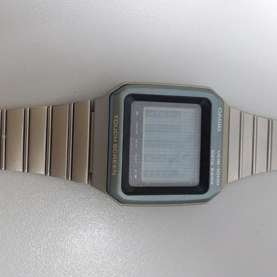 中古vintage Casio 90年代卡西歐多功能touch screen 手錶， VDB 1000 