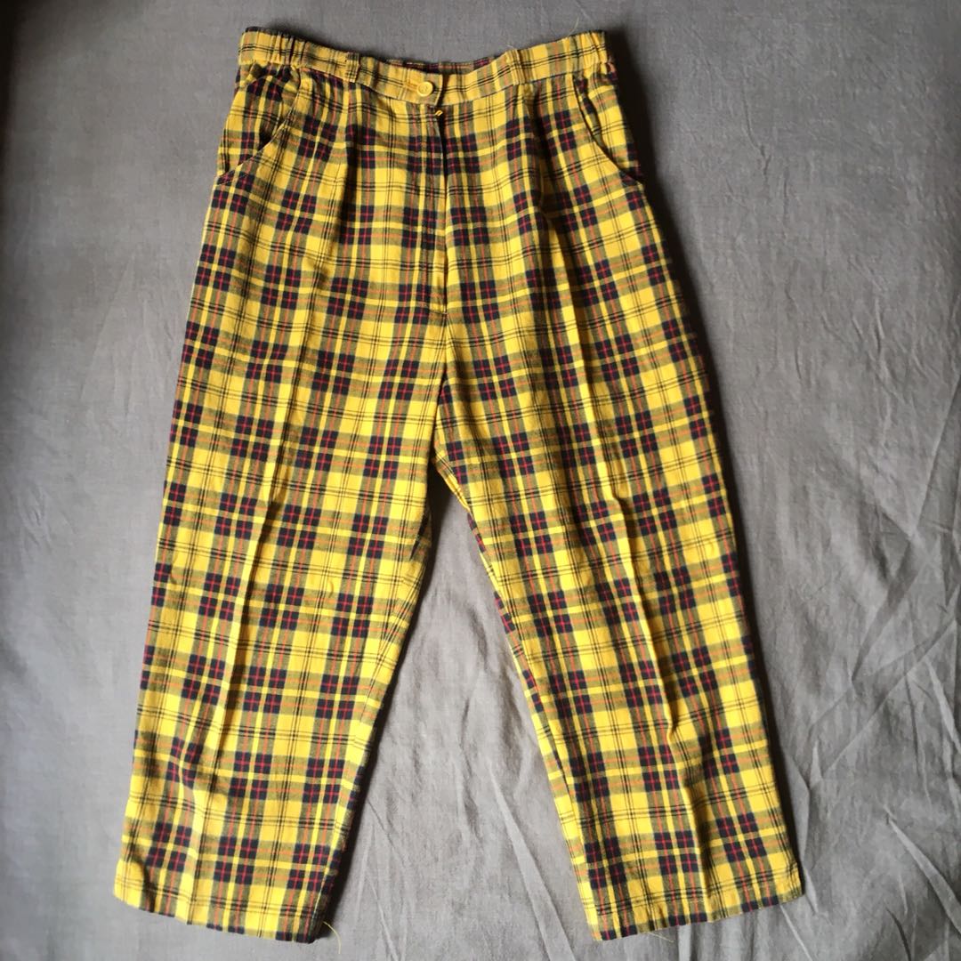 yellow checkered pants