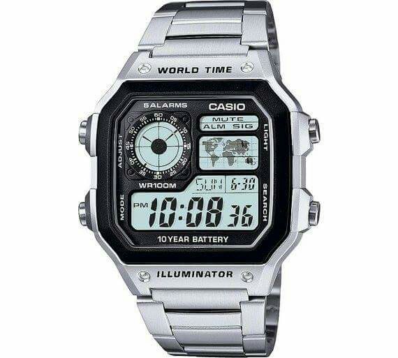 Watch - Casio World Time illuminator 3299 AE1200WH-1A, Men's
