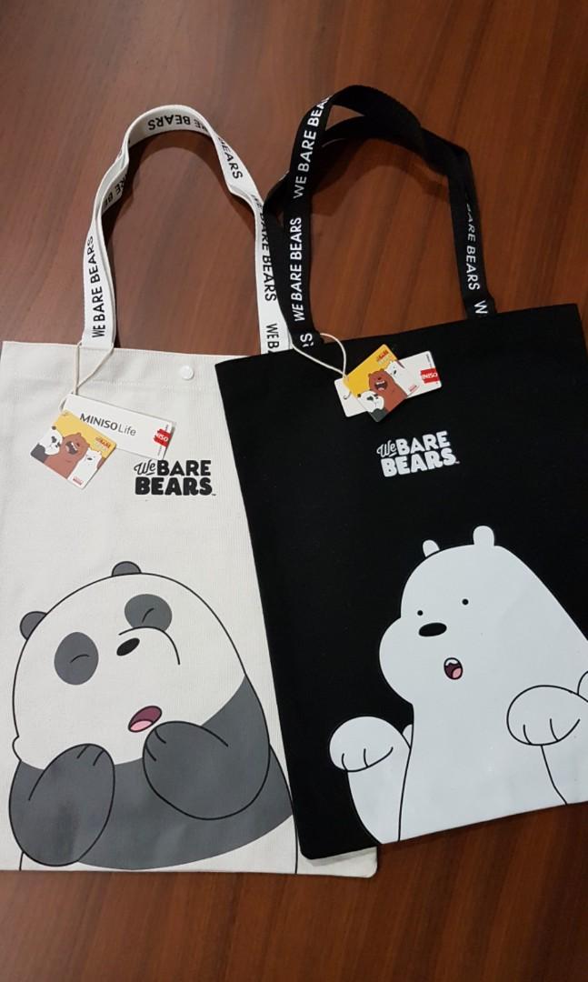 Miniso We Bare Bears-Shopping Bag : : Bags, Wallets and