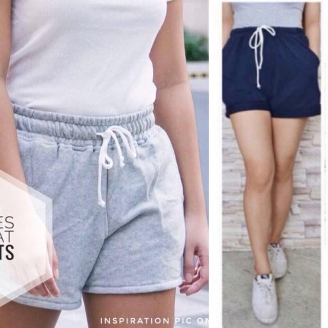 denim jogger shorts womens