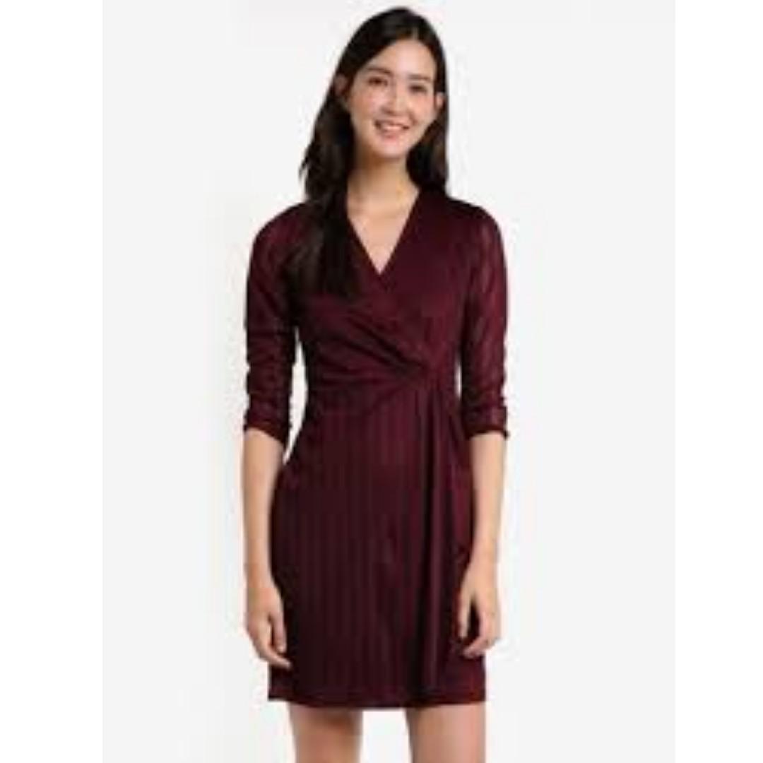 zalora maroon dress