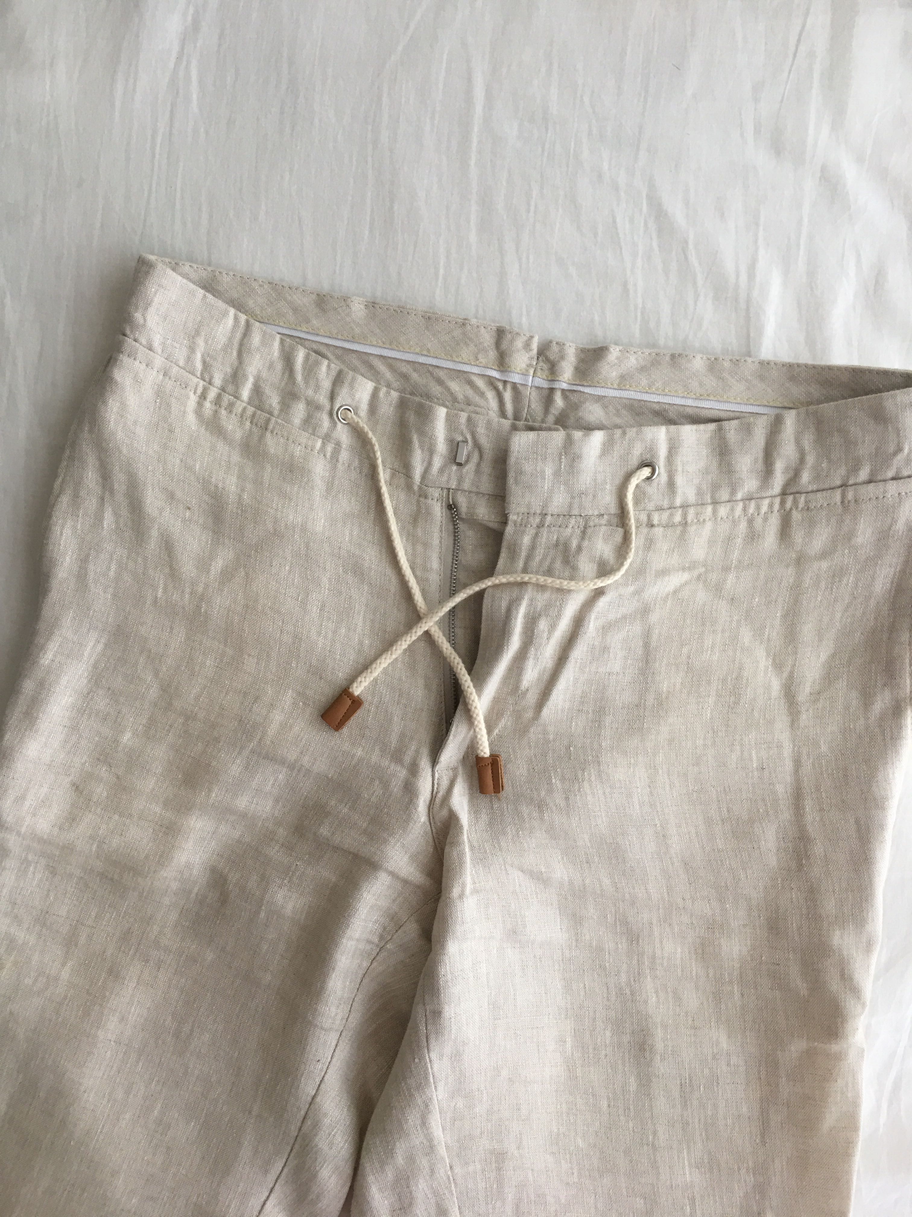 Pleated linen trousers - Man | MANGO OUTLET Greece