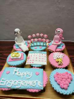 Cupcake lamaran , engagement cupcake + box mika