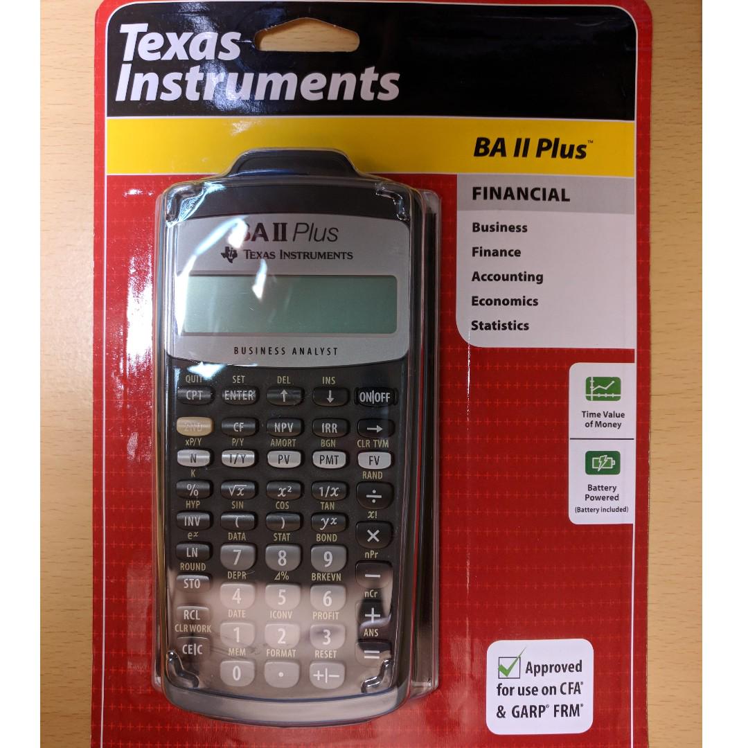 [全新 未開盒] TI BA II PLUS financial calculator 財務計算機, 興趣及遊戲, 手作＆自家設計, 文具