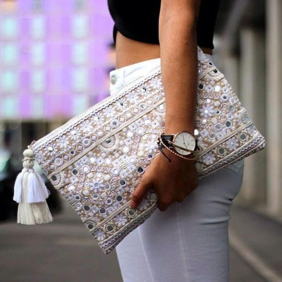 Accessorize Eva Mirror Clutch Bag Women s Fashion Bags Wallets Clutches on Carousell