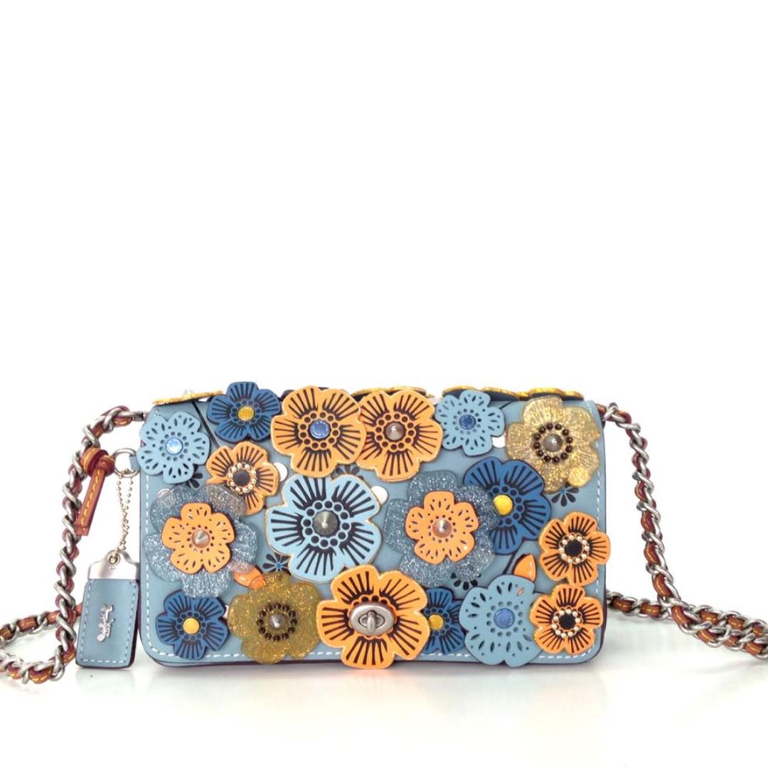 Coach dinky tea rose blue sales