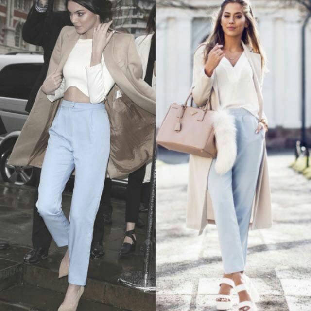 Baby blue high waisted pants Clearance