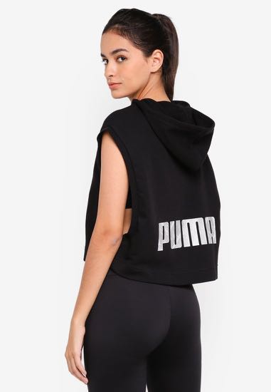 Puma sleeveless hoodie women's sales