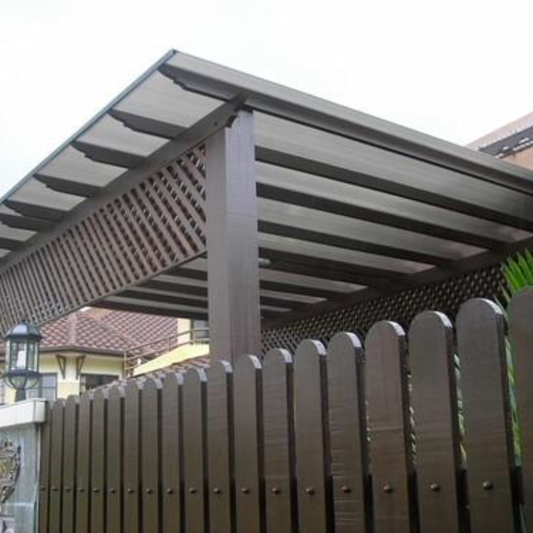 Kayu awning Metal Deck