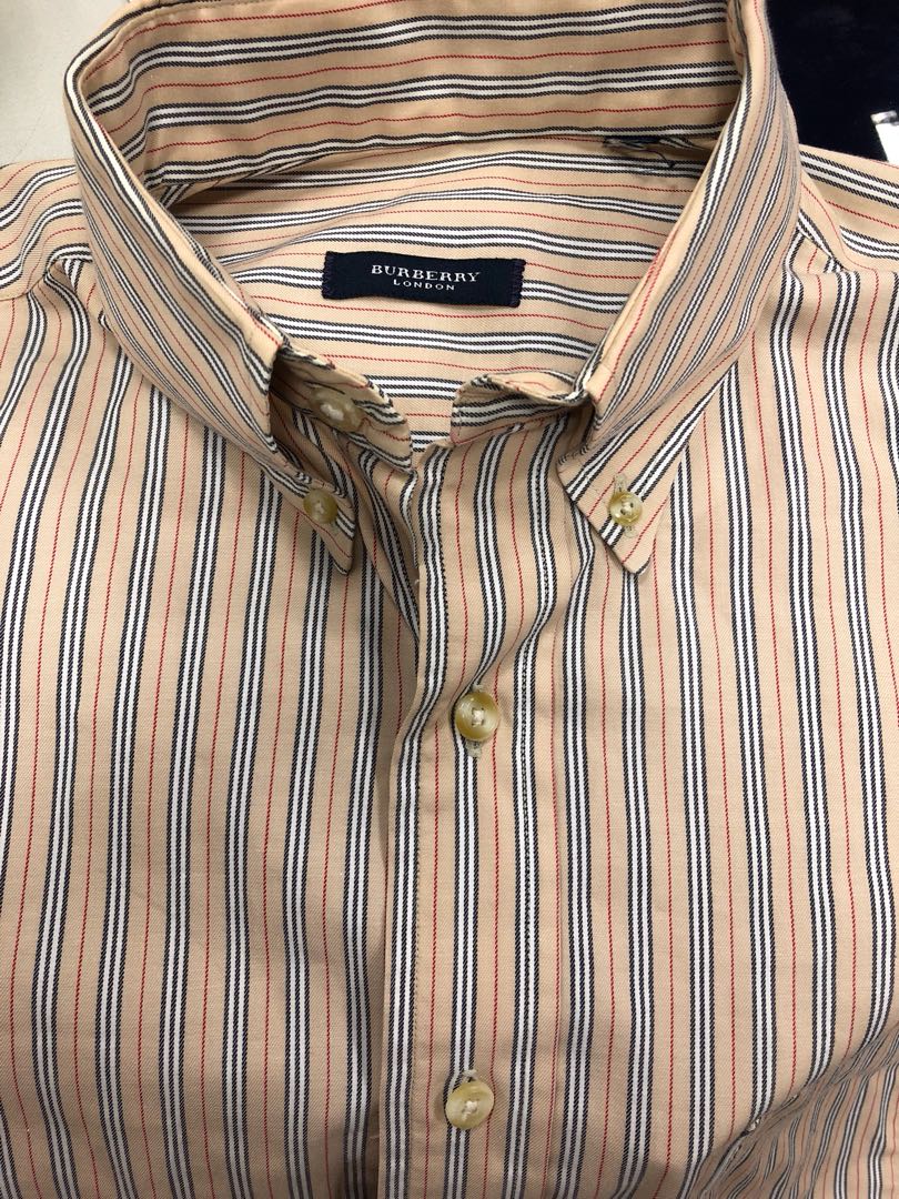 Burberry vintage button shirt, Men's Fashion, Tops & Sets, Tshirts & Polo  Shirts on Carousell