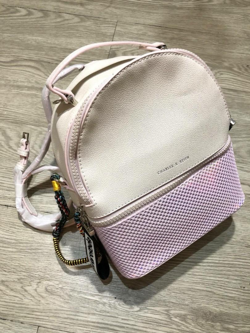 Charles and keith 2024 backpack hologram