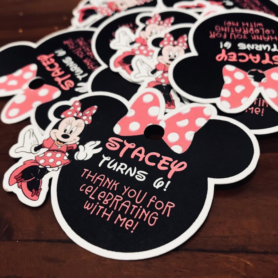 Disney Mickey Hang Tag Customised Stickers Labels For Birthday