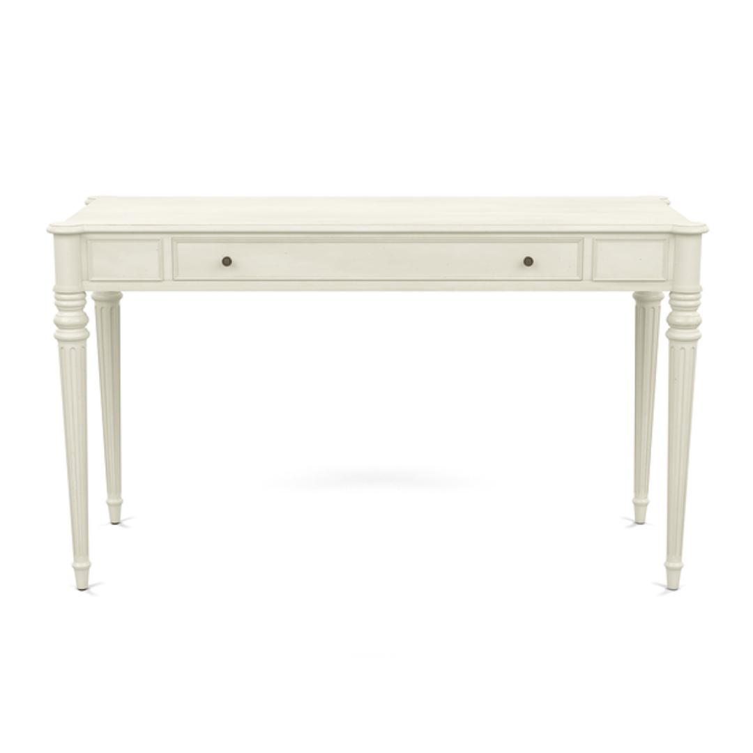 Solid Wood Petite Desk In Lily White By Ethan Allen Furniture