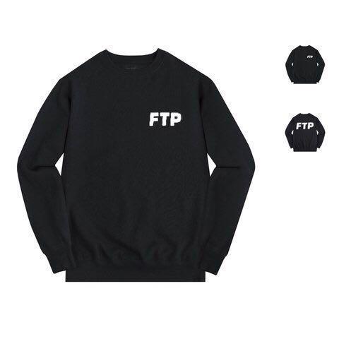 FTP Pixel crewneck Black Men s Fashion Tops Sets Tshirts