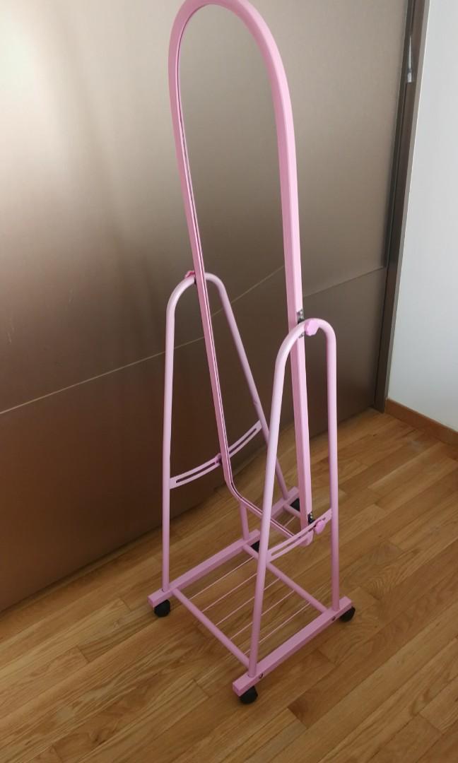 Full length mirror on wheels, Furniture, Others on Carousell